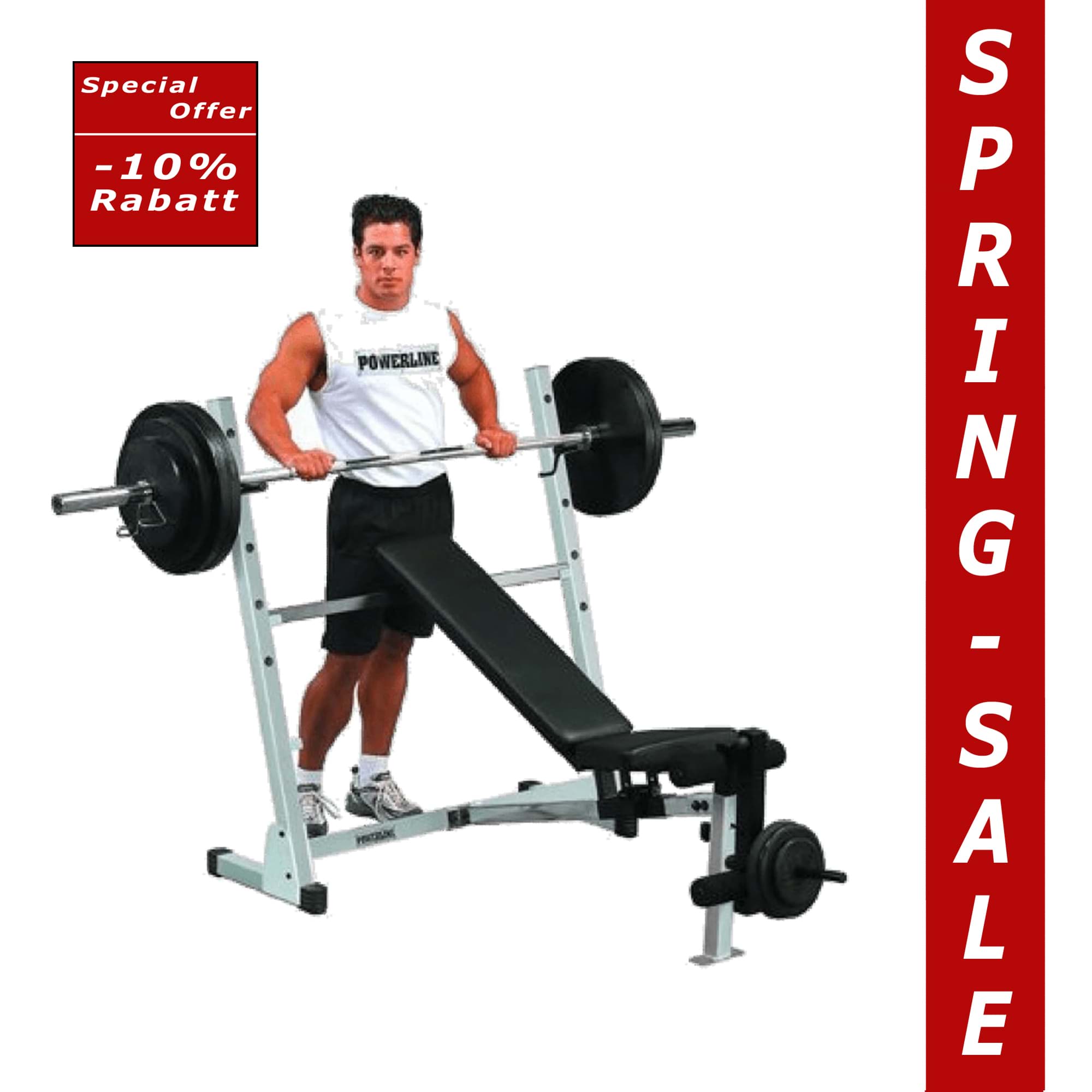 Bild von POB-44X Powerline-Serie Drückerbank/Hantelbank