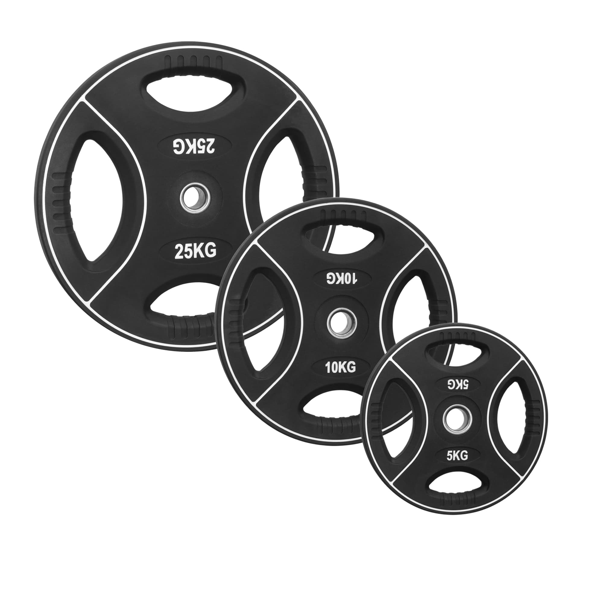 Bild von Hantelscheibe mit 4 Grifflöchern, Polyurethan, 30mm