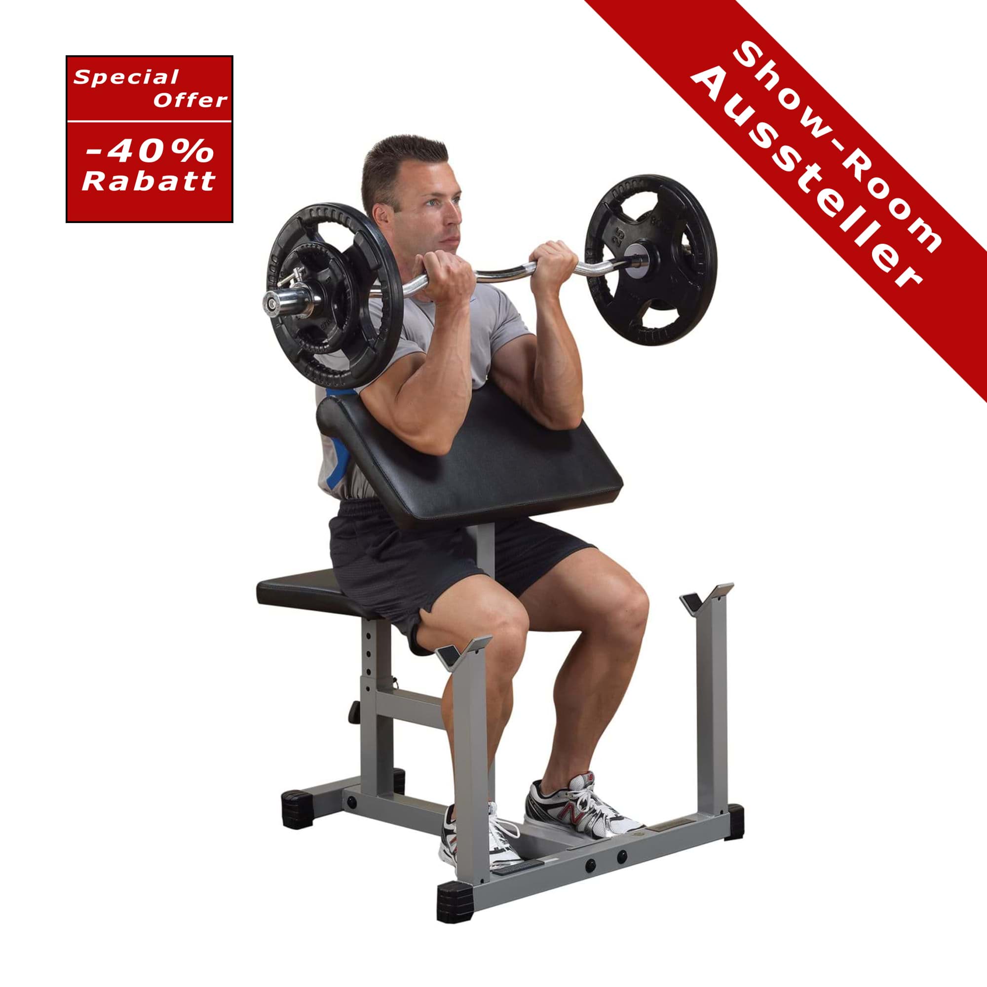 Bild von -Aussteller- PPB-32X Powerline-Serie Bizepsbank Curlbank 